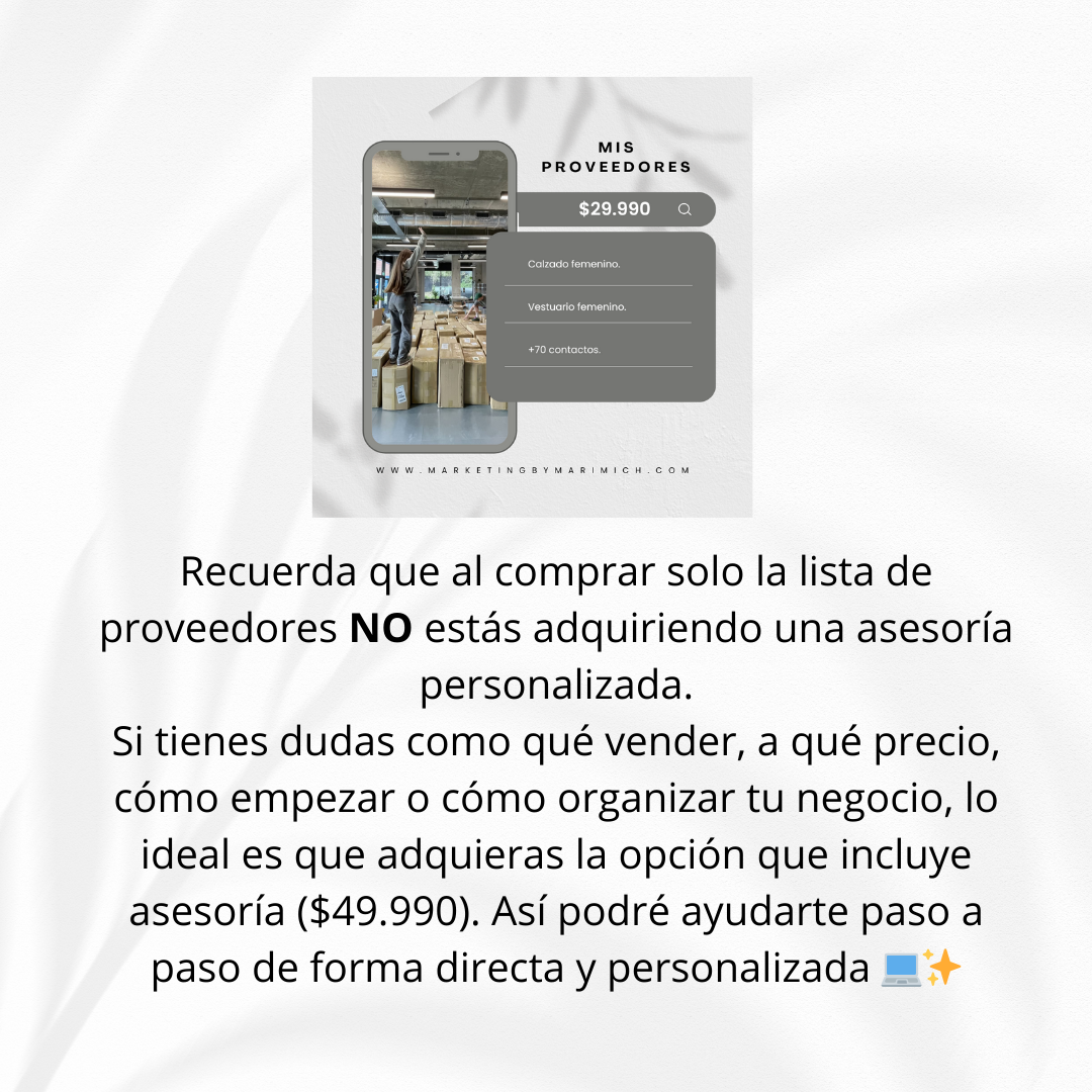 Lista de mis proveedores (77 contactos)