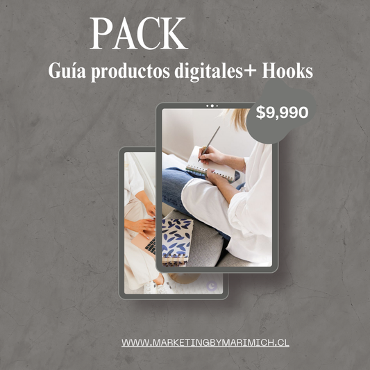 PACK GUIA PRODUCTOS DIGITALES+HOOKS